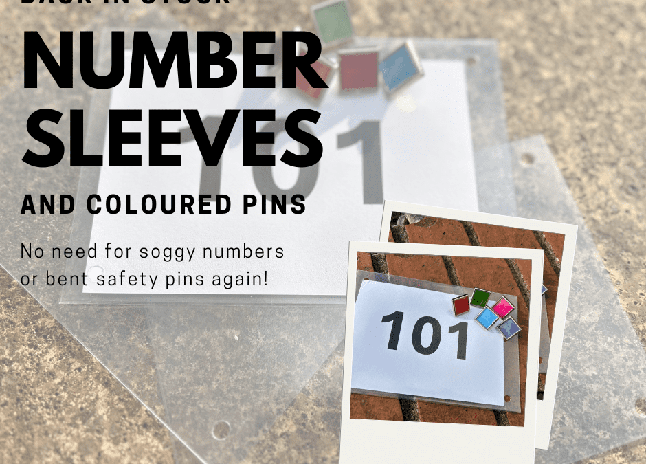 Number sleeves and Coloured Pins